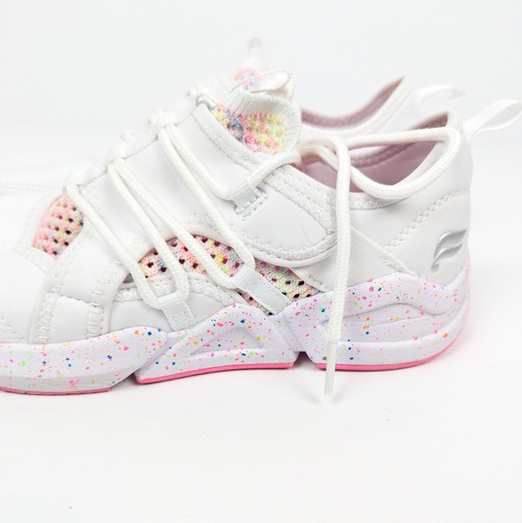 Fabletics White Pink Speckle Brookside Performance Sneaker Size 6.5 - Picture 8 of 10